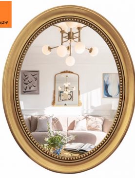 *GƯƠNG DECOR PHÒNG TẮM OVAL CHẤM BI VINTAGE GTR067