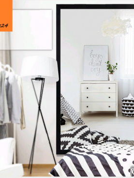 *GƯƠNG SOI TREO TƯỜNG PHÒNG NGỦ VIỀN ĐEN 202