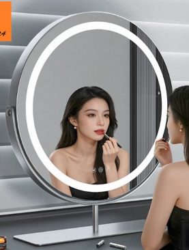 *GƯƠNG ĐÈN LED TRANG ĐIỂM DÁNG TRÒN CHÂN TRỤ GLE111A