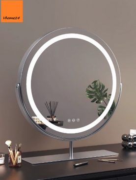 *GƯƠNG ĐÈN LED TRANG ĐIỂM DÁNG TRÒN CHÂN TRỤ GLE111A