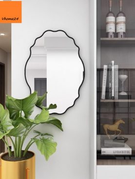 *GƯƠNG DECOR PHÒNG TẮM DÁNG OVAL VIỀN SÓNG MỎNG GTR264