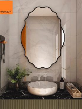 *GƯƠNG DECOR PHÒNG TẮM DÁNG OVAL VIỀN SÓNG MỎNG GTR264