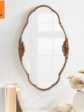 *GƯƠNG DECOR TRANG TRÍ VIỀN ĐỒNG DÁNG OVAL RETRO CAO CẤP GTR265