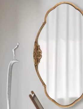 *GƯƠNG DECOR TRANG TRÍ VIỀN ĐỒNG DÁNG OVAL RETRO CAO CẤP GTR265