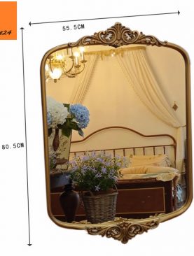 *GƯƠNG DECOR PHÒNG VIỀN ĐỒNG CHỮ NHẬT HOA VĂN 2 ĐẦU GTR266