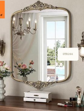 *GƯƠNG DECOR PHÒNG VIỀN ĐỒNG CHỮ NHẬT HOA VĂN 2 ĐẦU GTR266