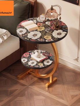 BÀN TRÒN SOFA HOA VĂN MÙA XUÂN BA02