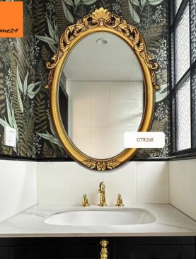 *GƯƠNG DECOR TREO TƯỜNG OVAL TÂN CỔ ĐIỂN GTR268