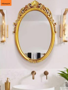 *GƯƠNG DECOR TREO TƯỜNG OVAL TÂN CỔ ĐIỂN GTR268