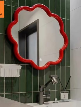 *GƯƠNG DECOR TRANG TRÍ VIỀN GỖ DÁNG BÔNG HOA GTR171D
