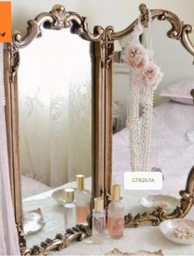 *GƯƠNG DECOR TRANG ĐIỂM 3 CÁNH TÂN CỔ ĐIỂN CAO CẤP GTR267A