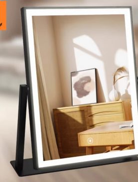 GƯƠNG TRANG ĐIỂM ĐÈN LED ĐỂ BÀN CHỮ NHẬT XOAY 360 GLE311D