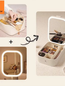 HỘP ĐỰNG ĐỒ TRANG ĐIỂM ĐÈN LED MINI GTD200A