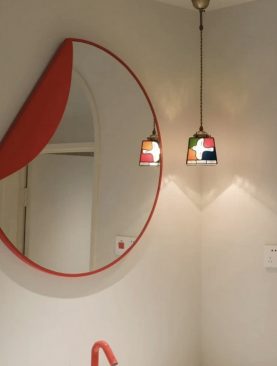 *GƯƠNG TRANG TRÍ DÁNG TRÒN KHUYẾT COLOR BLOCK GTR077GK