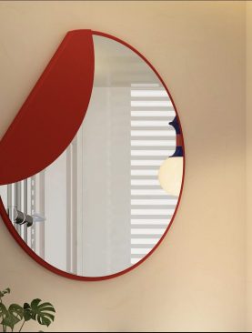 *GƯƠNG TRANG TRÍ DÁNG TRÒN KHUYẾT COLOR BLOCK GTR077GK