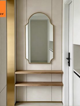 GƯƠNG TRANG TRÍ DECOR VIỀN INOX DÁNG VÒM CÁCH ĐIỆU GTR227A