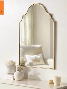 GƯƠNG TRANG TRÍ DECOR VIỀN KIM LOẠI DÁNG VÒM RETRO GTR227B