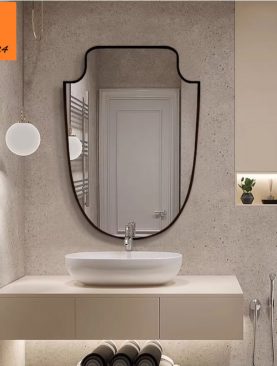 *GƯƠNG TRANG TRÍ DECOR VIỀN KIM LOẠI MẢNH GTR228B