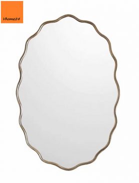 GƯƠNG DECOR PHÒNG TẮM INOX DÁNG OVAL VIỀN SÓNG MỎNG GTR264I