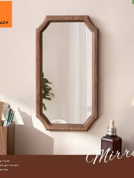 *GƯƠNG TRANG ĐIỂM VIỀN GỖ CHỮ NHẬT GÓC KHUYẾT GTR160G