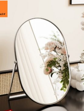 *GƯƠNG ĐỂ BÀN TRANG ĐIỂM INOX CHÂN GẬP CHỮ A GTD201