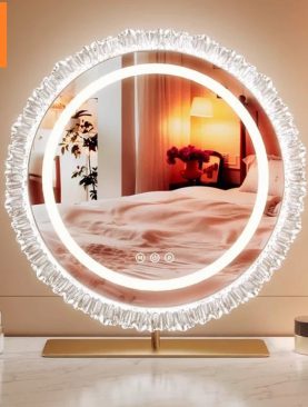 *GƯƠNG ĐÈN LED ĐỂ BÀN VIỀN TRONG SUỐT LED HẮT TRƯỚC GLE111DA