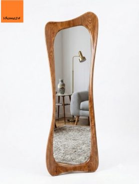 *GƯƠNG SOI TOÀN THÂN GỖ TỰ NHIÊN CAO CẤP DÁNG UỐN LƯỢN STYLE JAPANDI GSTT294