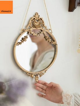 *GƯƠNG TRANG ĐIỂM DECOR TREO TƯỜNG VINTAGE ĐỒNG GTR272