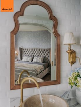 *GƯƠNG TRANG TRÍ DECOR PHÒNG TẮM VIỀN GỖ KIỂU FARMHOUSE GTR253D