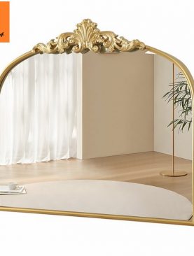 *GƯƠNG DECOR TRANG TRÍ VIỀN KIM LOẠI DÁNG VÒM NGANG RETRO GTR240C