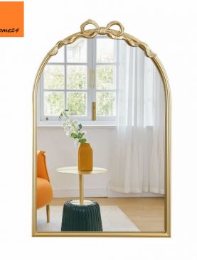 *GƯƠNG TRANG TRÍ DECOR VIỀN KIM LOẠI DÁNG VÒM NƠ GTR240D